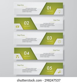 Design clean number banners template/graphic or website layout. Vector.