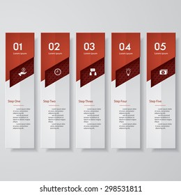 Design clean number banners template/graphic or website layout. Vector.