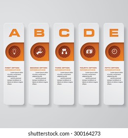 Design clean number banners template/graphic or website layout. Vector.
