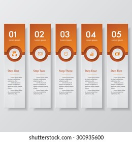 Design clean number banners template/graphic or website layout. Vector.