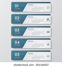 Design clean number banners template/graphic or website layout. Vector.