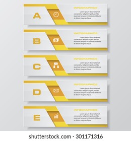 Design clean number banners template/graphic or website layout. Vector.