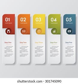 Design clean number banners template/graphic or website layout. Vector.