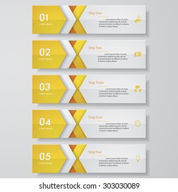 Design clean number banners template/graphic or website layout. Vector.