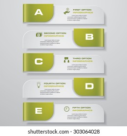 Design clean number banners template/graphic or website layout. Vector.