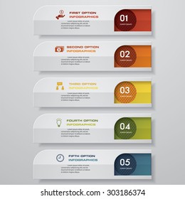 Design clean number banners template/graphic or website layout. Vector.