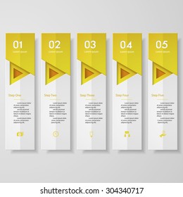 Design clean number banners template/graphic or website layout. Vector.