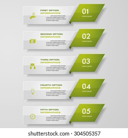 Design clean number banners template/graphic or website layout. Vector.