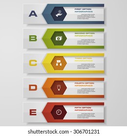 Design clean number banners template/graphic or website layout. Vector.