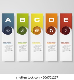 Design clean number banners template/graphic or website layout. Vector.