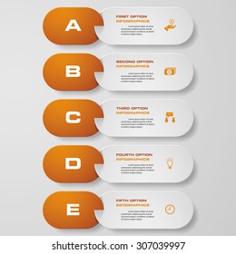 Design clean number banners template/graphic or website layout. Vector.