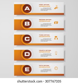 Design clean number banners template/graphic or website layout. Vector.