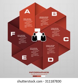 Design clean number banners template/graphic or website layout. 6 steps chart . Vector.