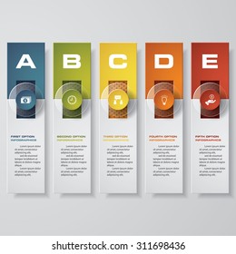 Design clean number banners template/graphic or website layout. Vector.