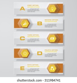 Design clean number banners template/graphic or website layout. Vector.