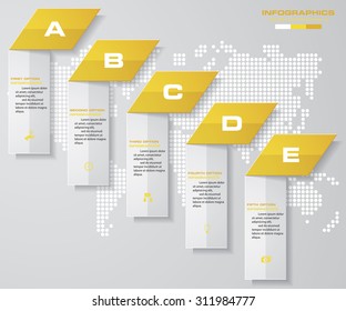 Design clean number banners template/graphic or website layout. Vector.