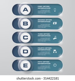 Design clean number banners template/graphic or website layout. Vector.