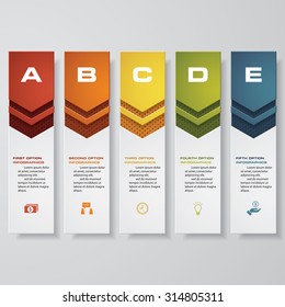 Design clean number banners template/graphic or website layout. Vector.