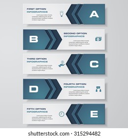 Design clean number banners template/graphic or website layout. Vector.