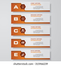 Design clean number banners template/graphic or website layout. Vector.