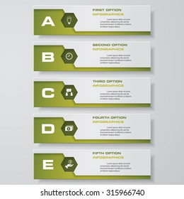 Design clean number banners template/graphic or website layout. Vector.