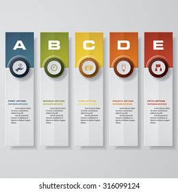 Design clean number banners template/graphic or website layout. Vector.