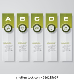 Design clean number banners template/graphic or website layout. Vector.