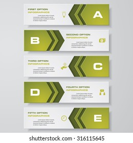 Design clean number banners template/graphic or website layout. Vector.