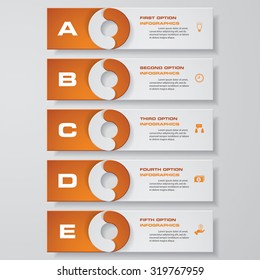 Design clean number banners template/graphic or website layout. Vector.