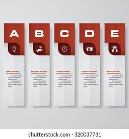Design clean number banners template/graphic or website layout. Vector.