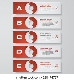 Design clean number banners template/graphic or website layout. Vector.