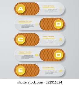 Design clean number banners template/graphic or website layout. Vector.
