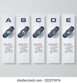 Design clean number banners template/graphic or website layout. Vector.