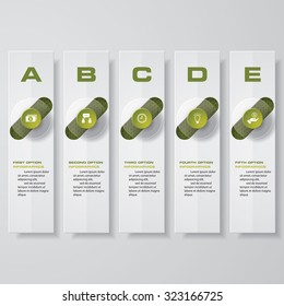 Design clean number banners template/graphic or website layout. Vector.