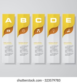 Design clean number banners template/graphic or website layout. Vector.