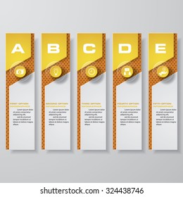 Design clean number banners template/graphic or website layout. Vector.