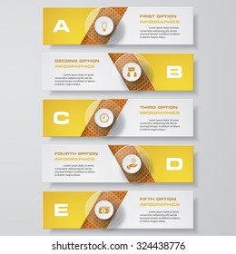 Design clean number banners template/graphic or website layout. Vector.