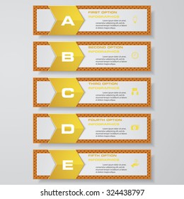 Design clean number banners template/graphic or website layout. Vector.