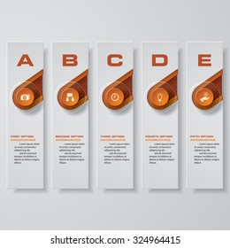 Design clean number banners template/graphic or website layout. Vector.