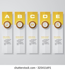Design clean number banners template/graphic or website layout. Vector.