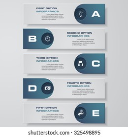 Design clean number banners template/graphic or website layout. Vector.