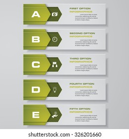 Design clean number banners template/graphic or website layout. Vector.