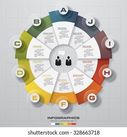 Design clean number banners template/graphic or website layout. 10 steps chart . Vector.
