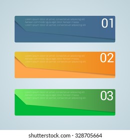 Design clean number banners template/graphic or website layout. Vector.