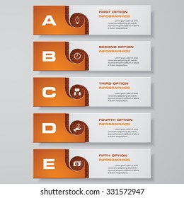 Design clean number banners template/graphic or website layout. Vector.