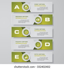 Design clean number banners template/graphic or website layout. Vector.