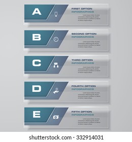 Design clean number banners template/graphic or website layout. Vector.