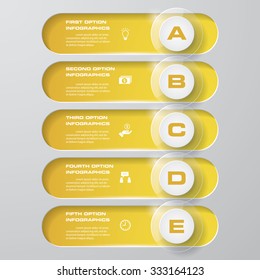 Design clean number banners template/graphic or website layout. Vector.