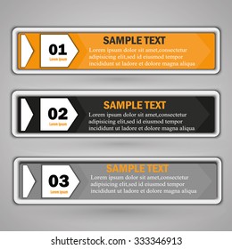 Design clean number banners template/graphic or website layout. 
