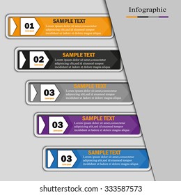 Design clean number banners template/graphic or website layout.